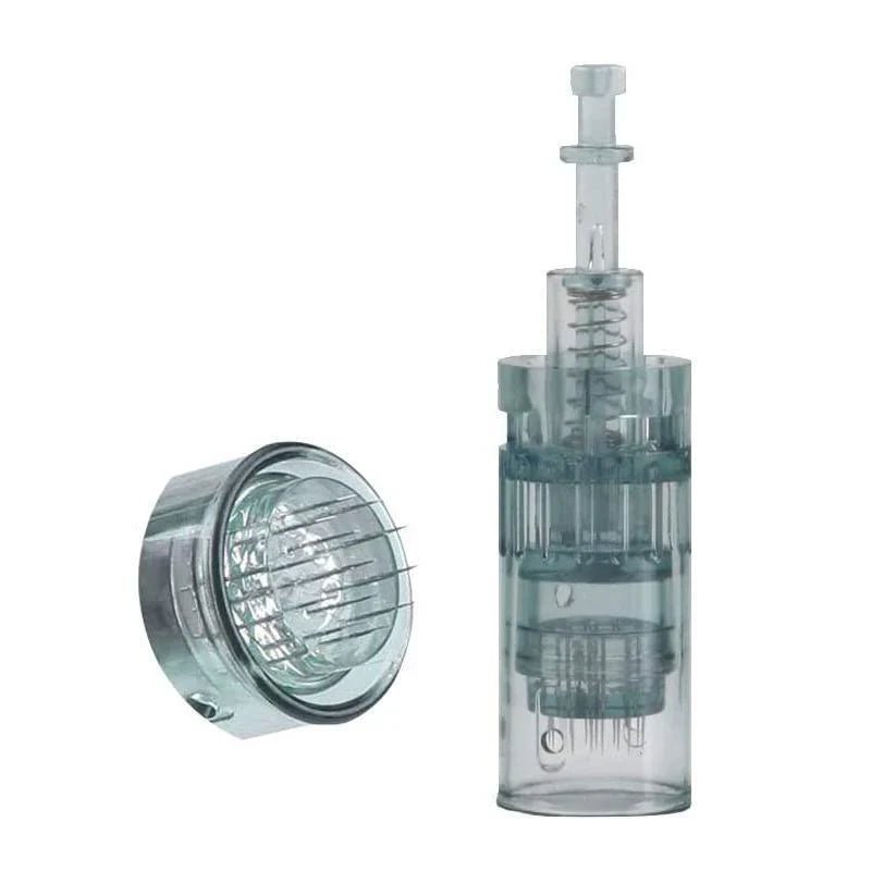 Follicly™ Derma Pen with 12 Adjustable Needle Cartridges (16, 36, or 42 Pin Needles)