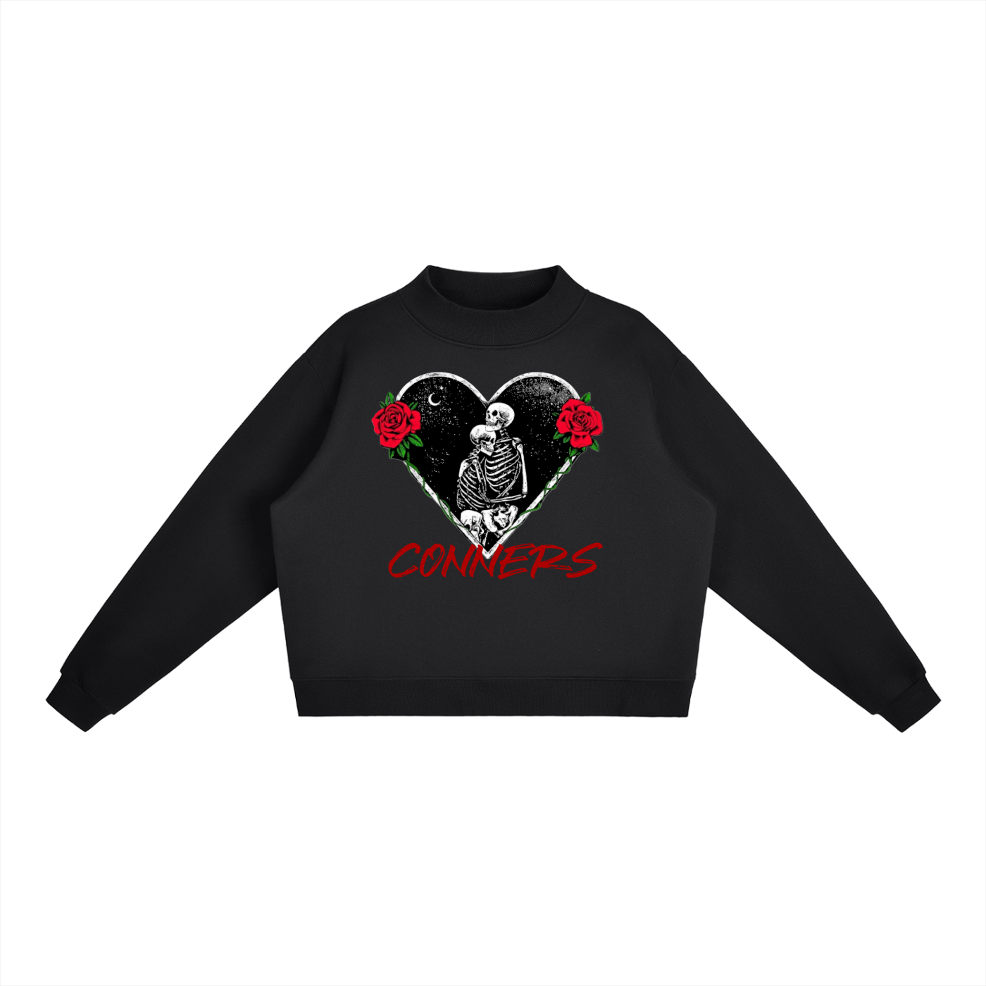 Essential Fleece Mock-Neck Crew Sweatshirt