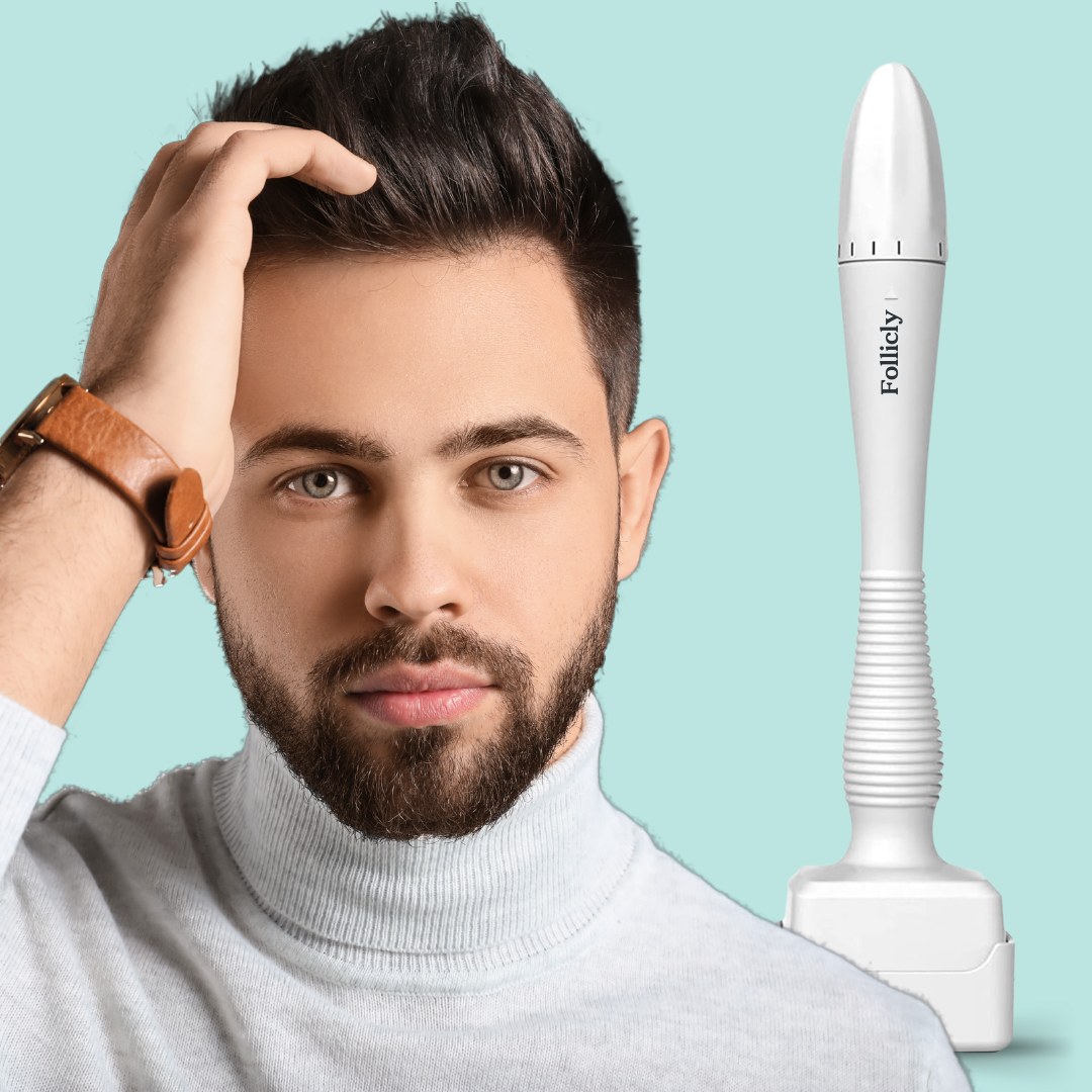 Follicly™ Derma Stamp 3-Pack - 140 Adjustable Titanium Microneedles (Value Bundle)