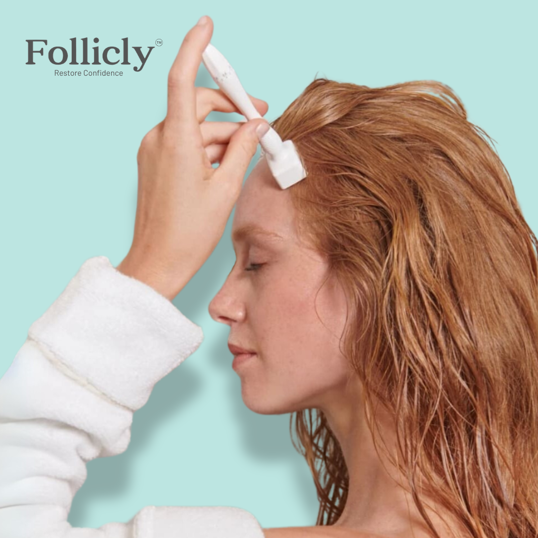 Follicly™ Derma Stamp 3-Pack - 140 Adjustable Titanium Microneedles (Value Bundle)