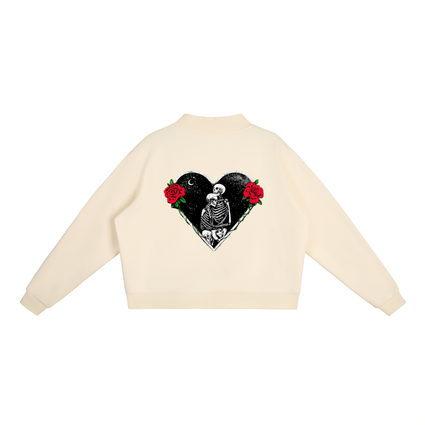 Essential Fleece Mock-Neck Crew Sweatshirt