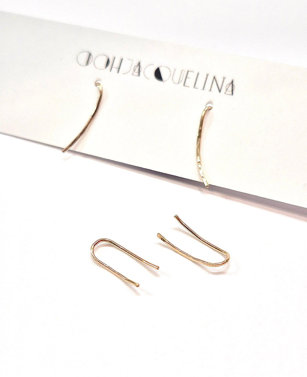 Hand hammered climber earrings