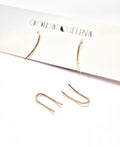 Hand hammered climber earrings
