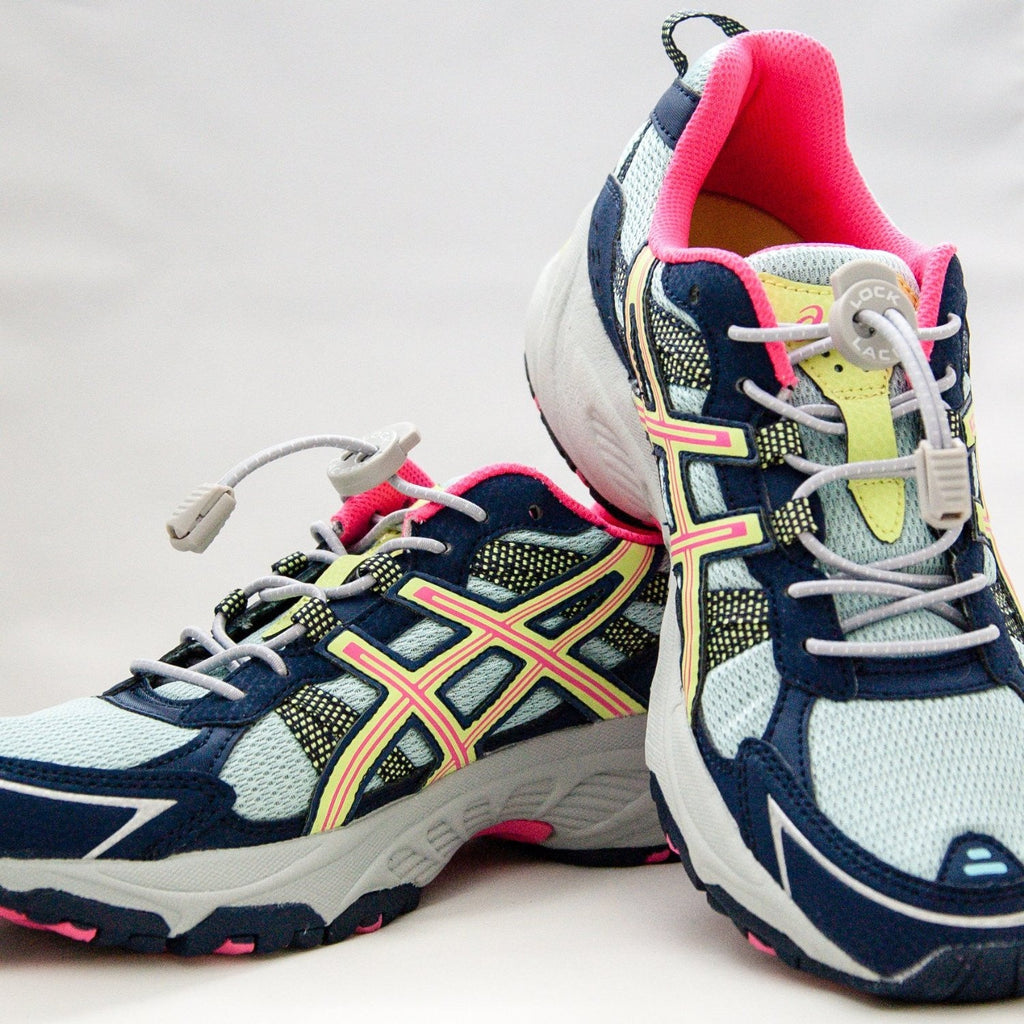 LOCK LACES (Elastic Shoelace and Fastening System) (Pink)