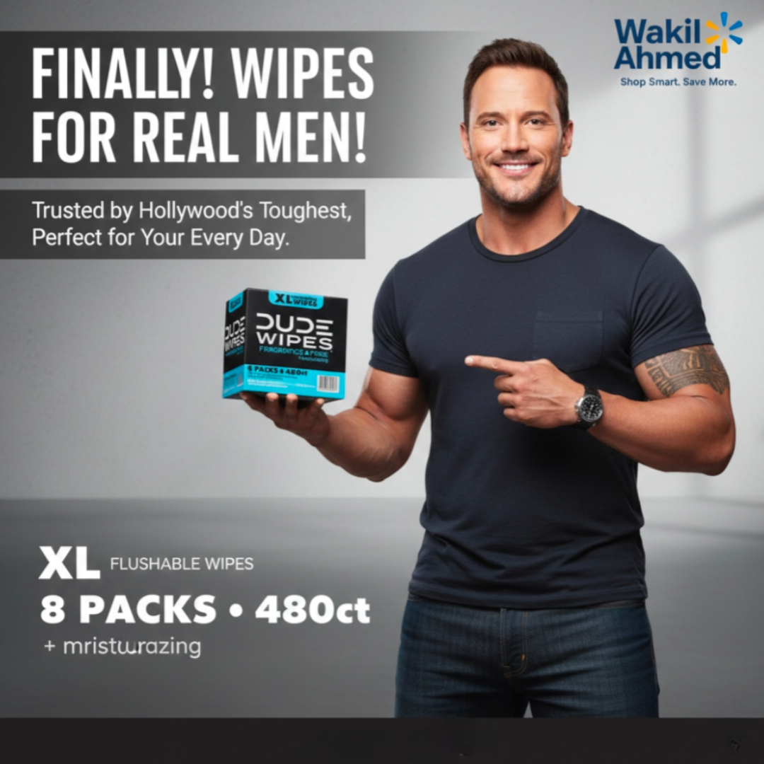 DUDE Wipes XL Flushable Wipes 400ct & 480ct Unscented, mints & Popsicle