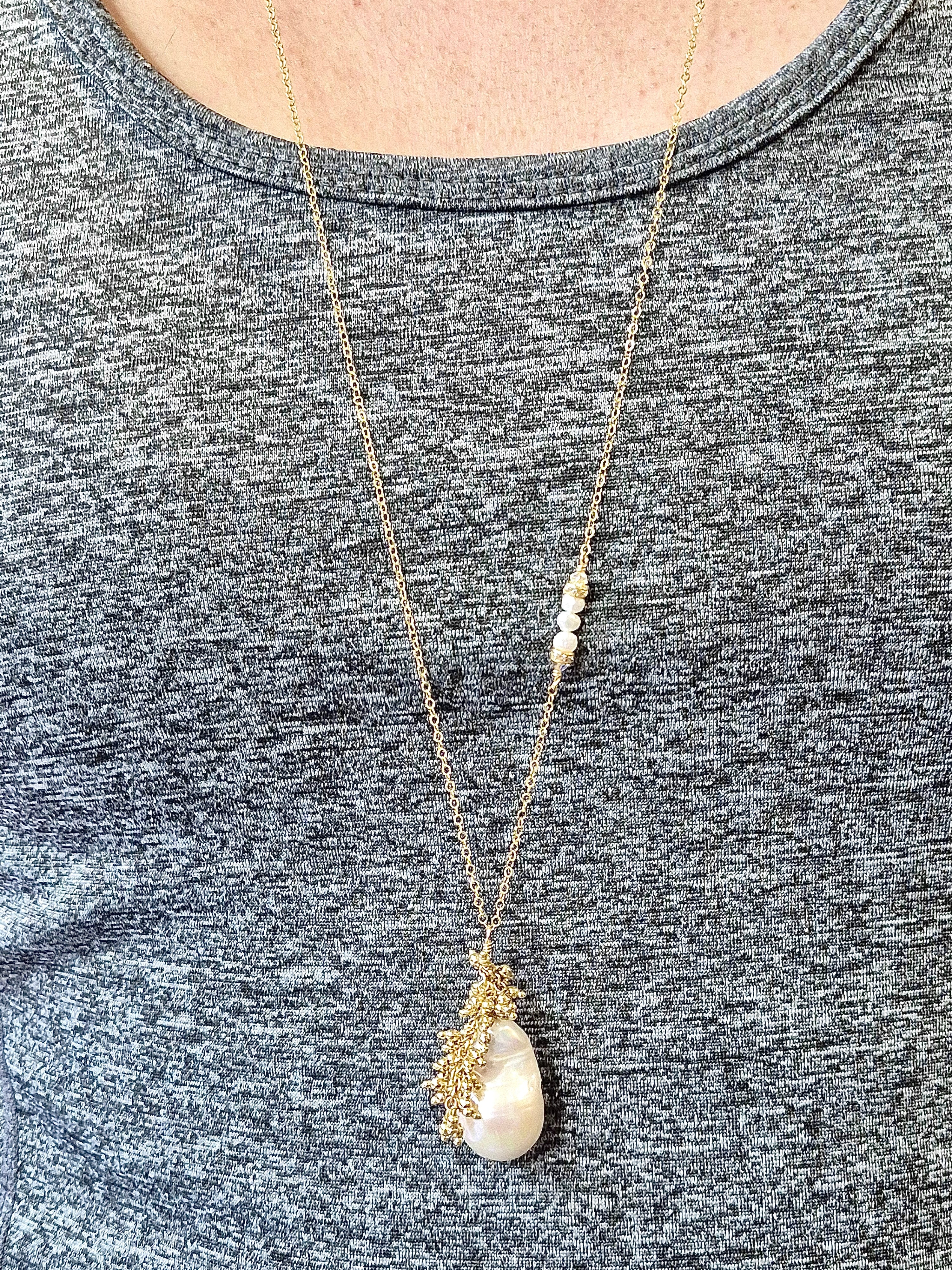 Baroque Pearl festival necklace