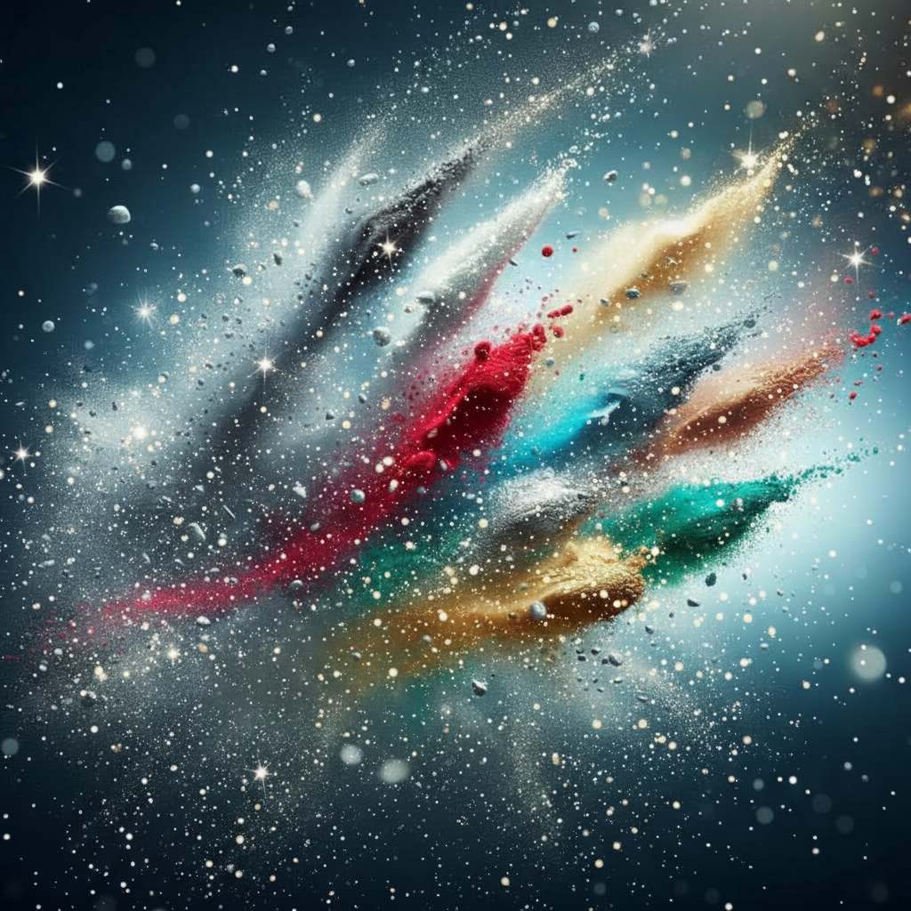 42-Color Ultra-Fine Metallic & Holographic Chrome Mirror Powder Set