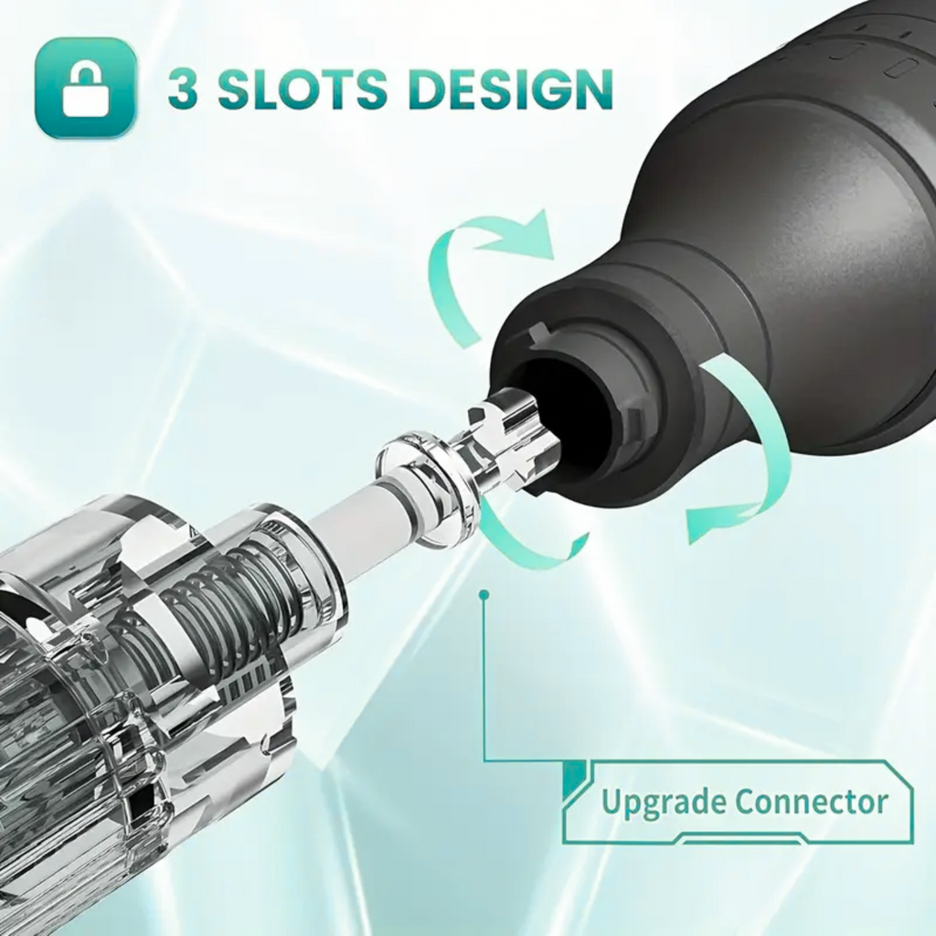 Follicly™ Derma Pen with 12 Adjustable Needle Cartridges (16, 36, or 42 Pin Needles)
