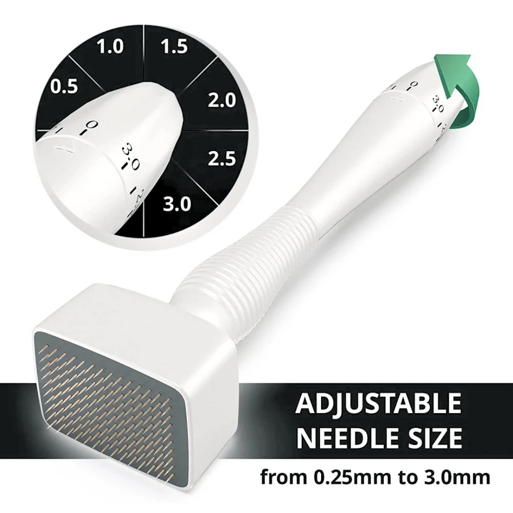 Follicly™ Derma Stamp - 140 Adjustable Titanium Microneedles