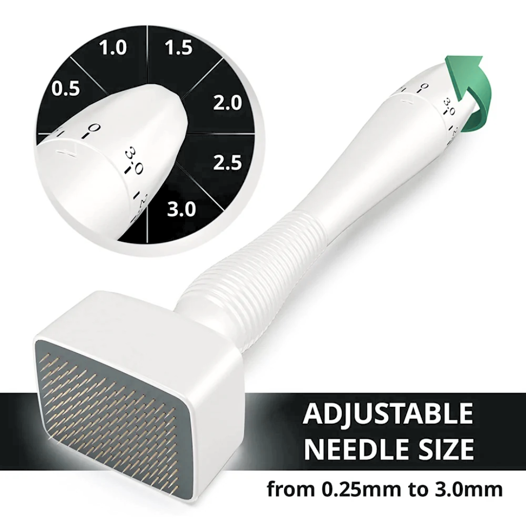 Follicly™ Derma Stamp - 140 Adjustable Titanium Microneedles