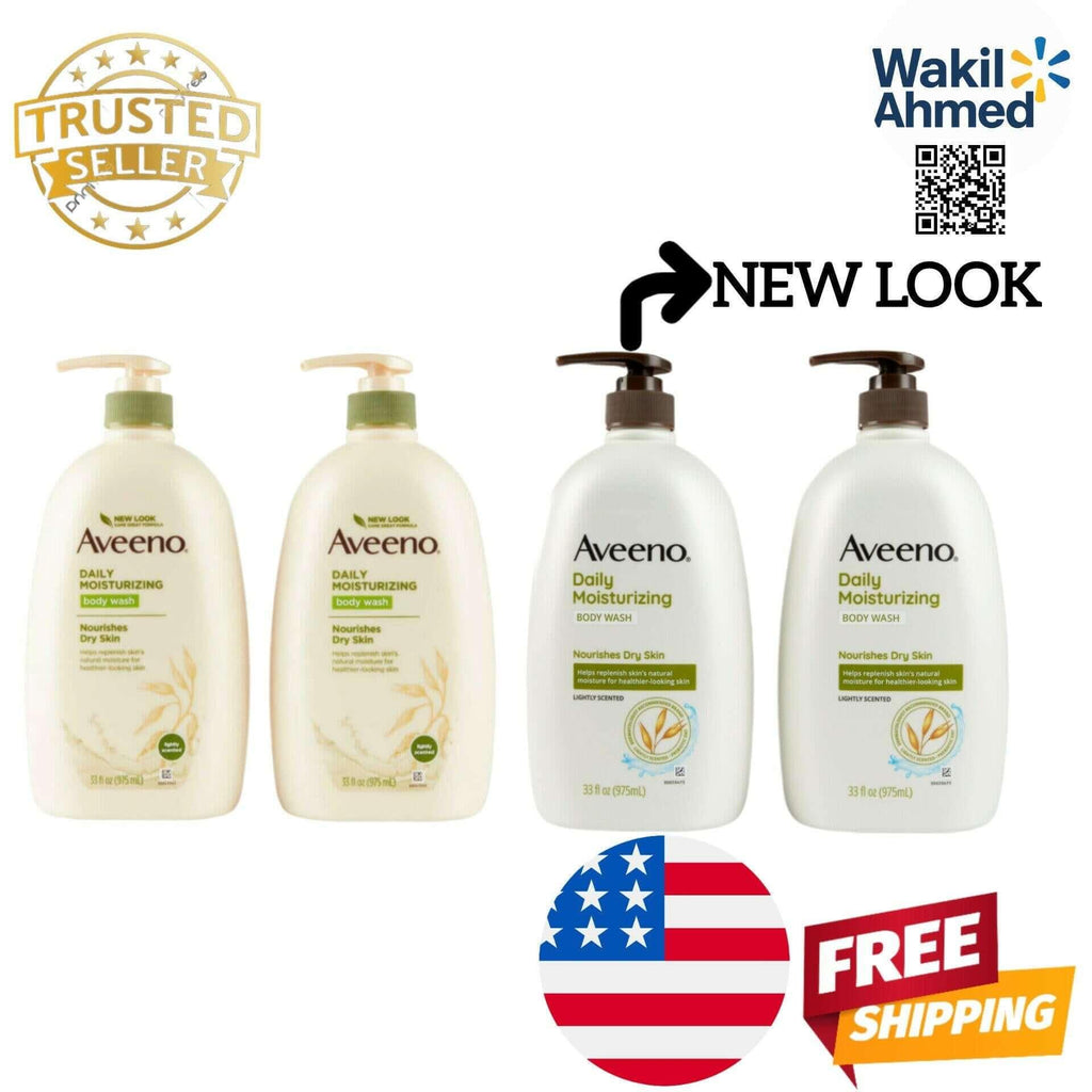 Aveeno Daily Moisturizing Body Lotion Set includes two 18 fl. oz.