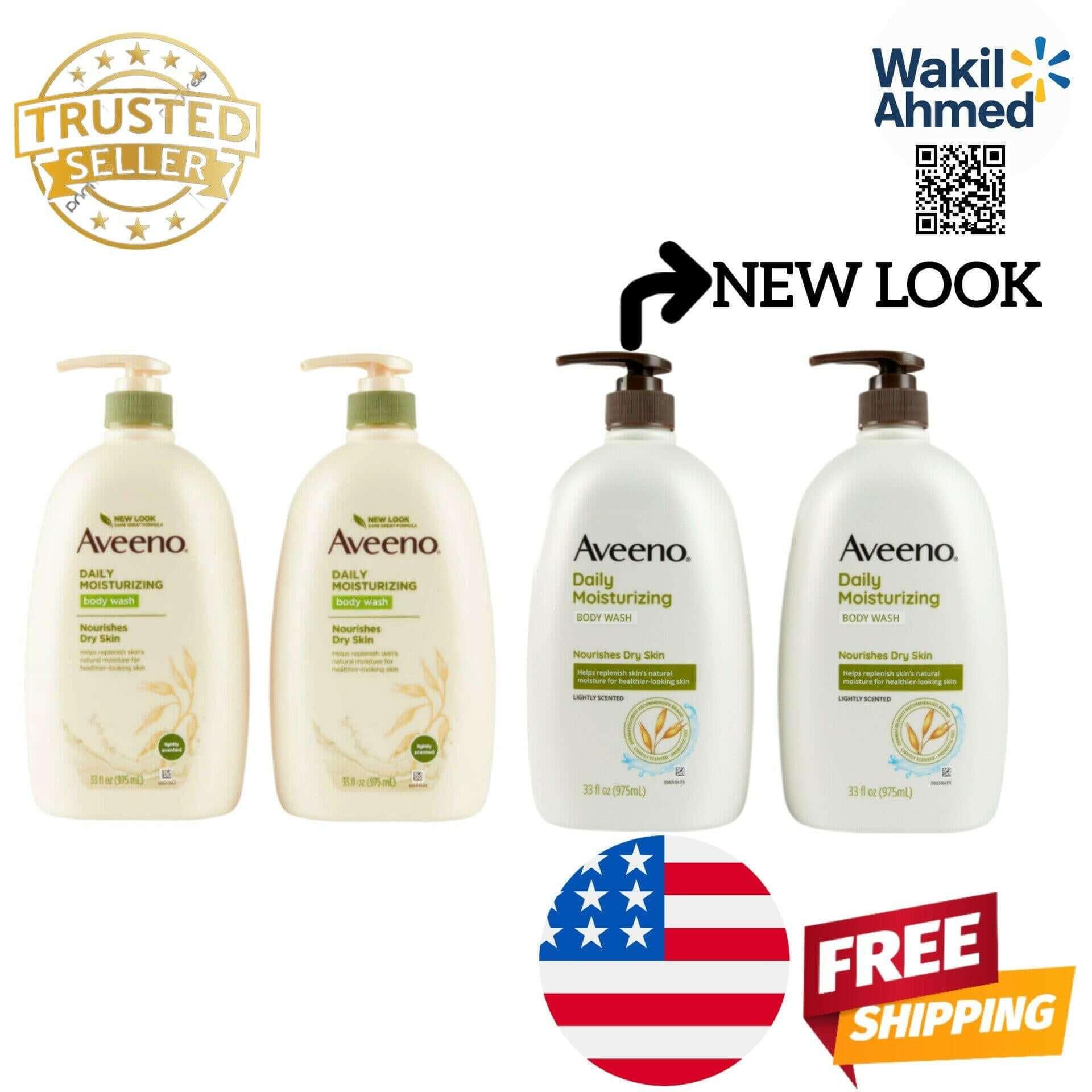 Aveeno Daily Moisturizing Body Lotion Set includes two 18 fl. oz.