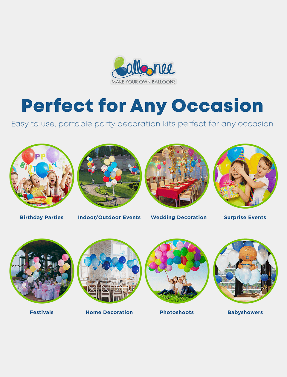 Balloonee Standard Disposable Helium Party Kit - Combo Pack of 2