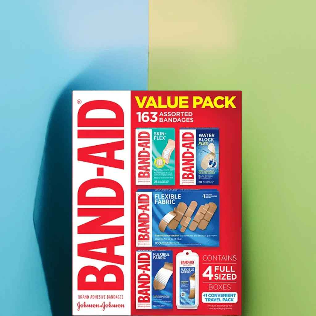 BAND-AID Adhesive Bandages, Variety Pack, 163 ct.