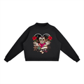 Essential Fleece Mock-Neck Crew Sweatshirt
