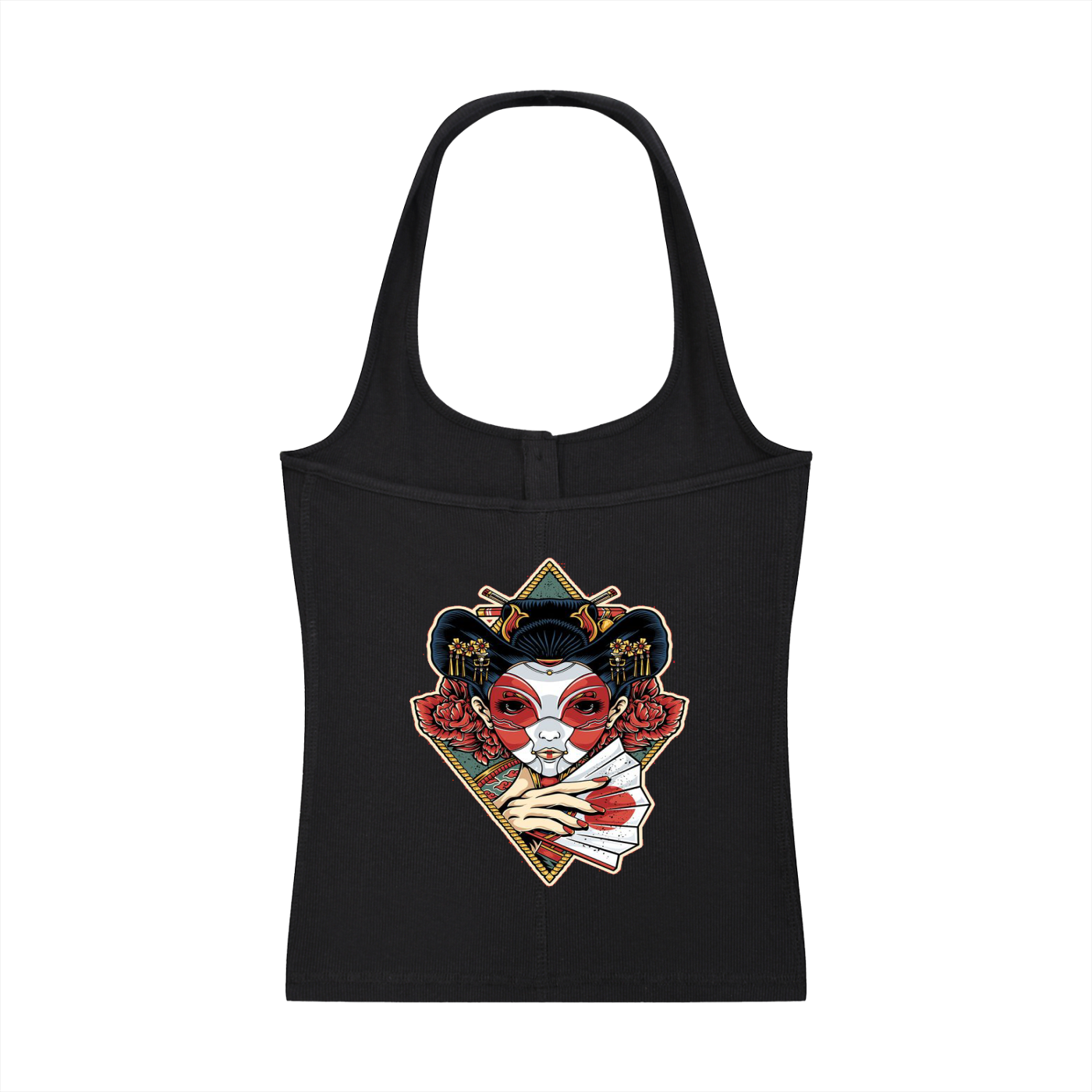 Women's Ribbed Henley Tank Top
