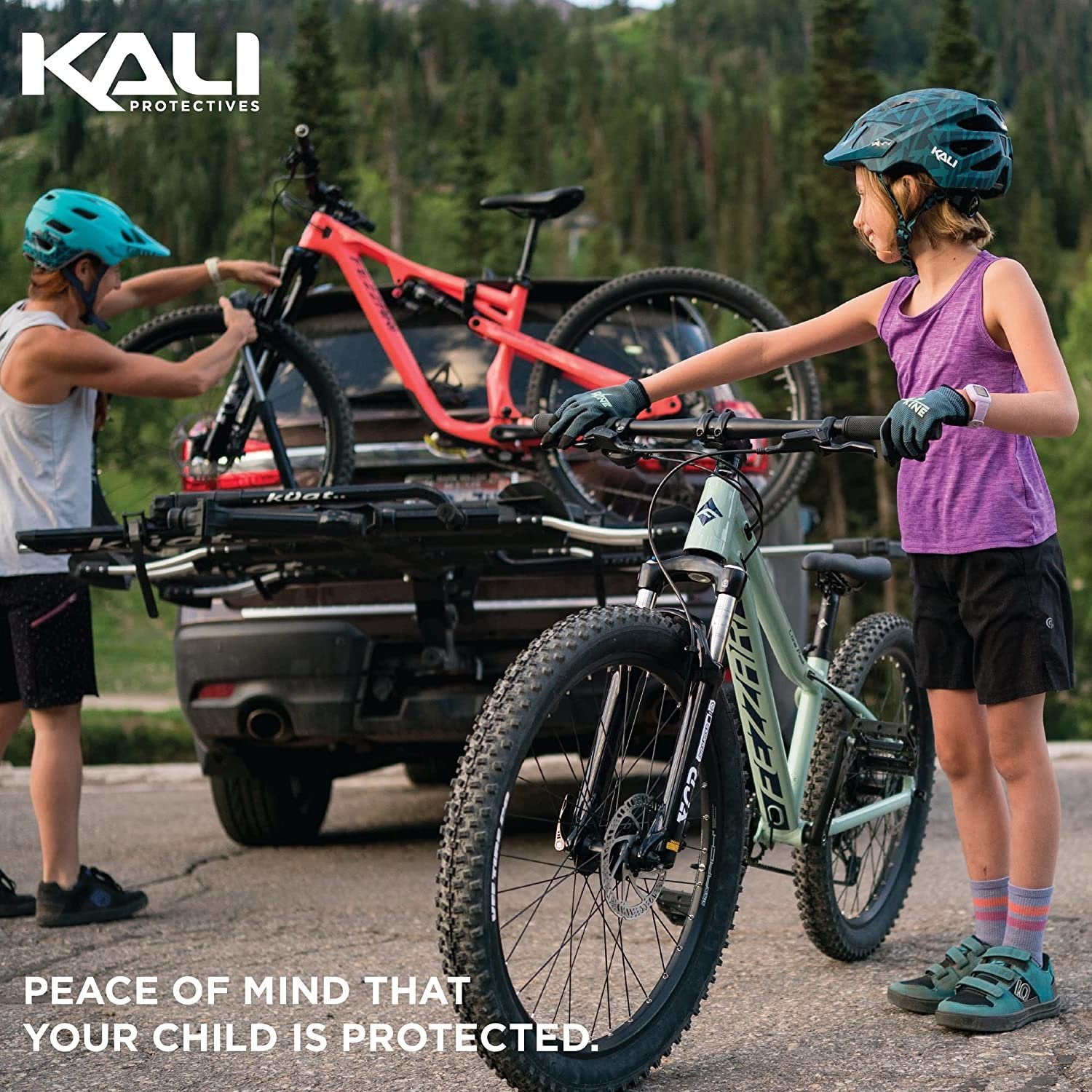 KALI PROTECTIVES Chakra Youth Bicycle Helmet - Monster Blue