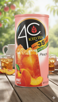 4C Iced Tea Mix, Peach Flavor - 82.6 oz
