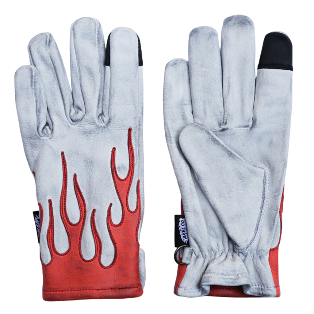Red Flame White Gloves