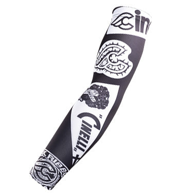 Cinelli Tempo Arm Warmers (Black/ White Cinelli Pattern) Large/X-Large